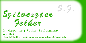 szilveszter felker business card